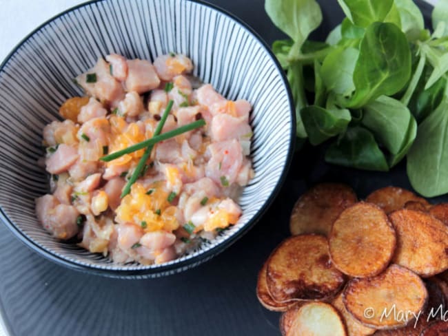 Tartare de veau aux clémentines et piment d'Espelette