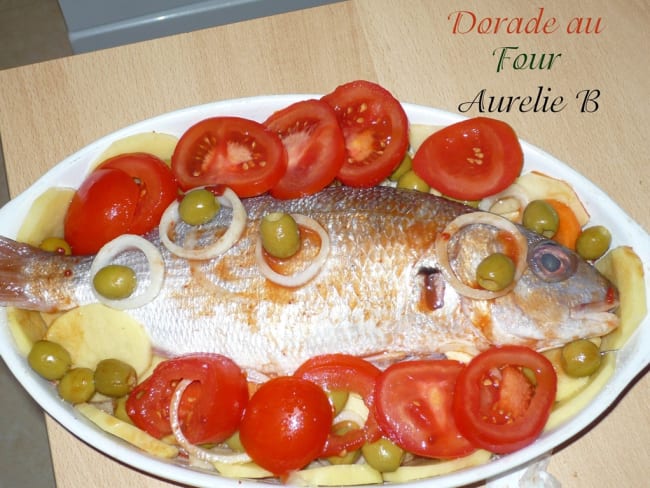 Dorade au four aux légumes