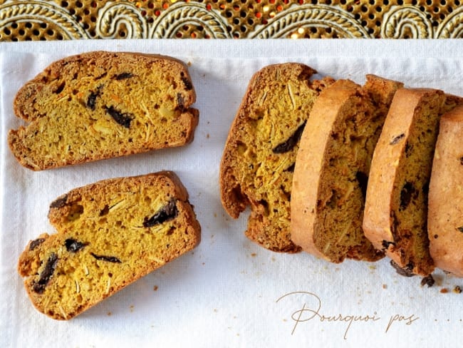 Cantucci potimarron, amandes, chocolat