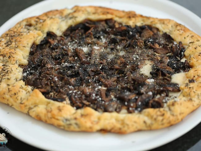 Tarte champignons ricotta parmesan