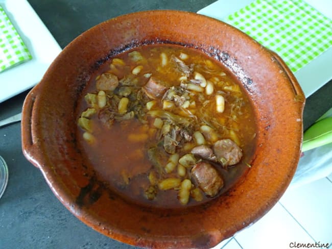 Cassoulet au confit de canard et foie gras