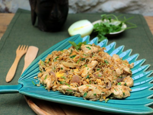 Riz frit thaï au poulet