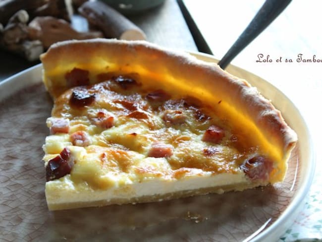 Quiche au bacon et fromage kiri