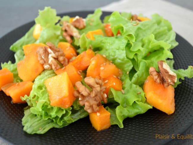 Salade de butternut rôtie et kaki