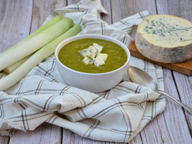 Velouté de poireaux au fromage fourme d’Ambert