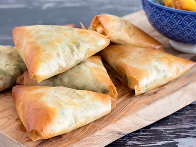 Samosas au thon et légumes