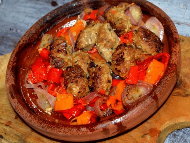 Brochettes Keftas de boeuf Grillées Au Four à la Marocaine