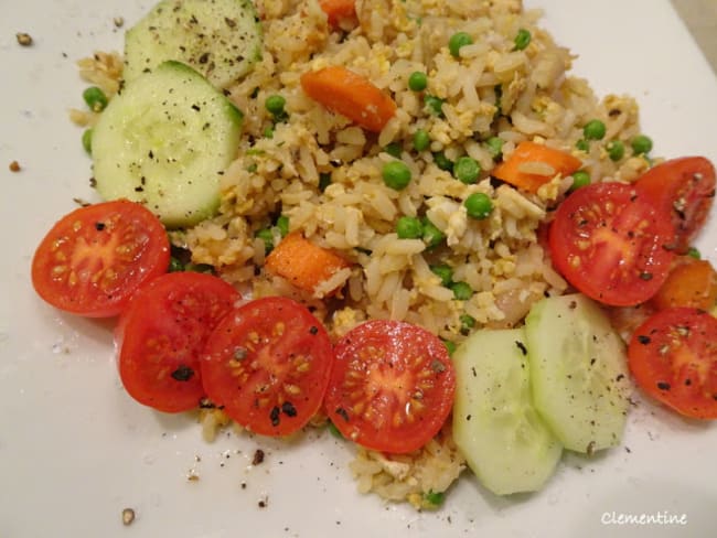 Riz frit au crabe des neiges