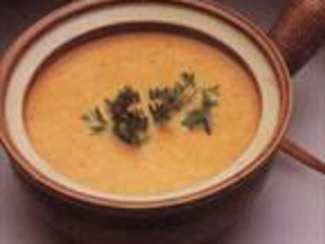 Crème de citrouille aux légumes du jardin