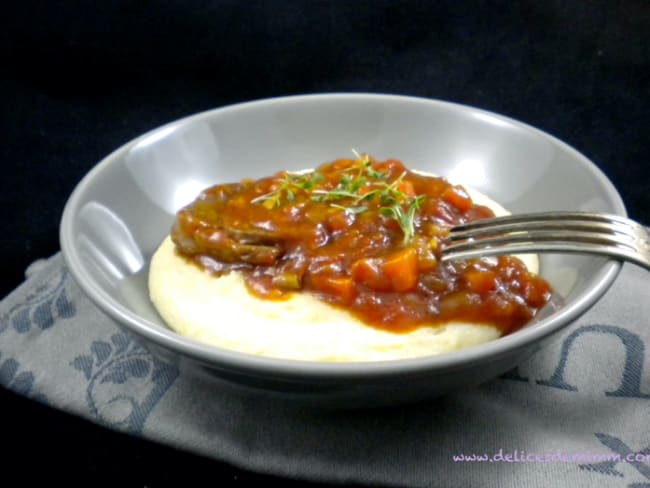 Osso bucco à l’italienne et sa polenta crémeuse au parmesan au Cookeo ou pas