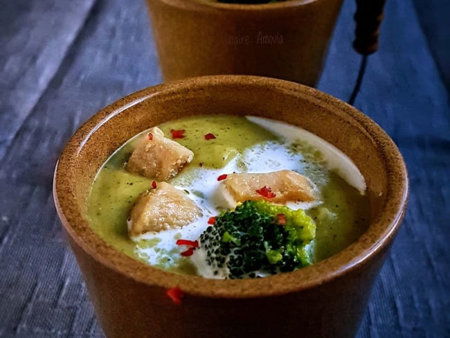 Velouté de brocolis au poulet