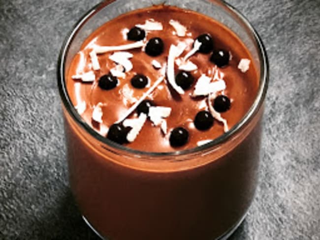 Crème au lait de coco et chocolat