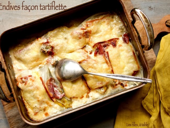 Endives au gratin façon tartiflette