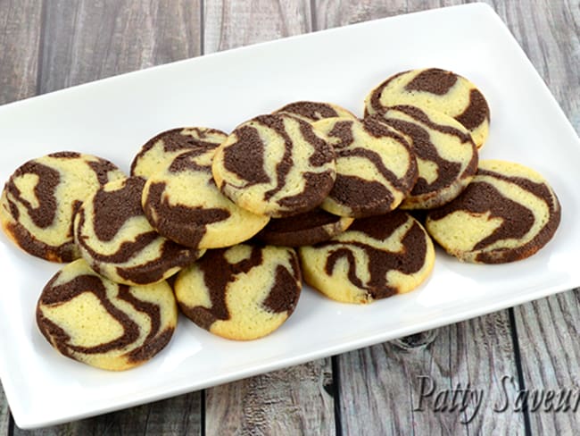 Cookies marbrés au chocolat et cacao
