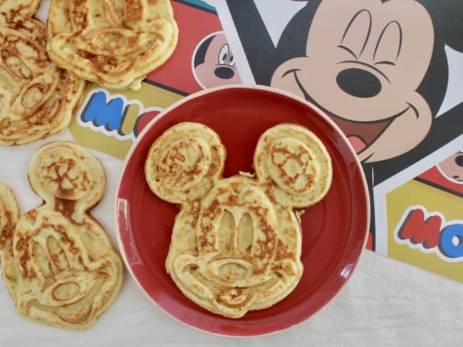 Gaufres salées au chèvre et à l'emmental