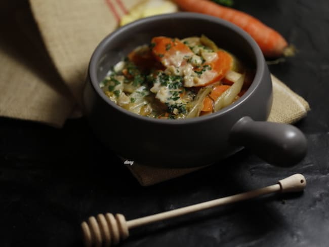 Carottes et endives à la crème et au miel