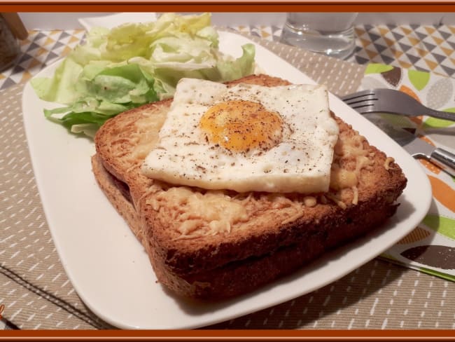 Croque madame au bleu