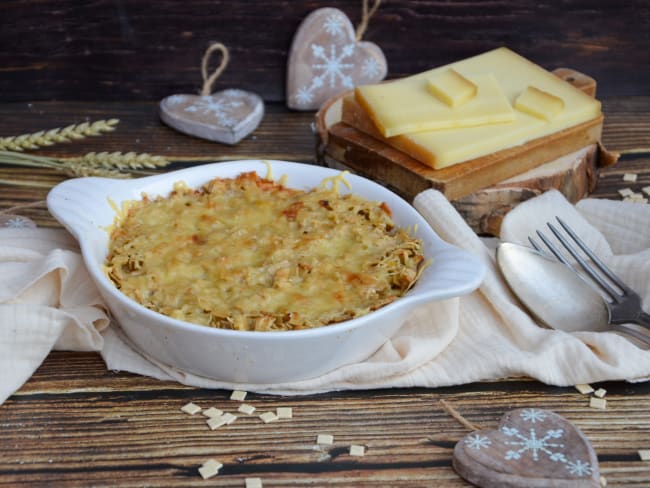 Gratin de crozets au fromage Beaufort