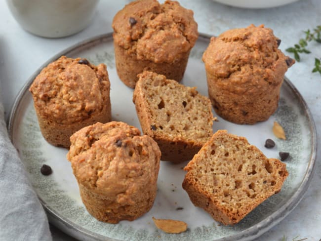 Muffins à la poire et à la cardamome