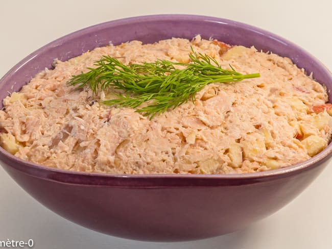 Rillettes de saumon à la pomme et fève tonka