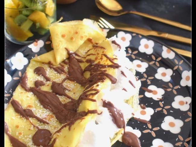 Crêpes du Chef Pierre Hermé et sa chantilly noix decoco