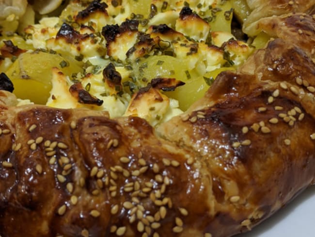 Tarte feuilletée Légumes et Fromage.