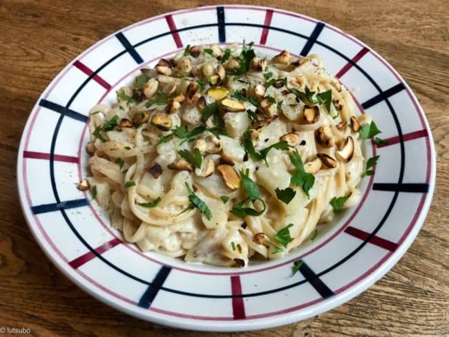 Linguine crémeuses au céleri