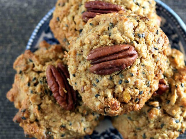 Cookies aux noix de pecan et flocons de sarrasin