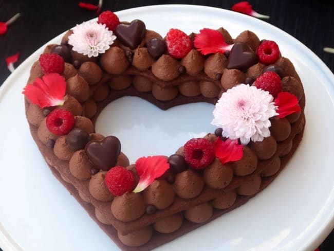 Heart cake : un gâteau coeur au chocolat pour la Saint-Valentin