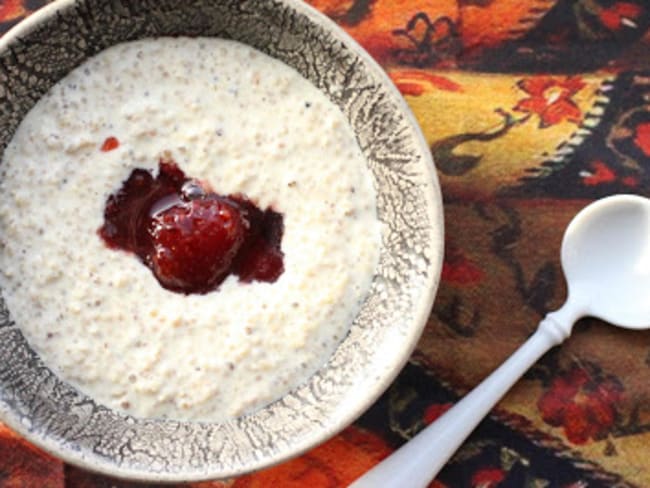 Quinoa au lait et à la crème