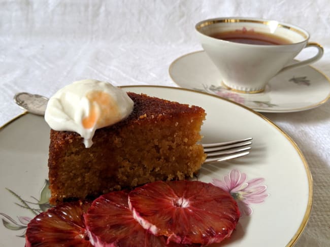 Gâteau à l'orange et à la polenta