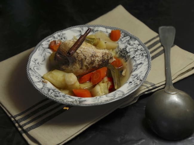 Pot au feu de coquelet aux épices