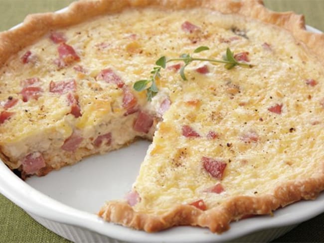 Quiche au jambon et fromage kiri