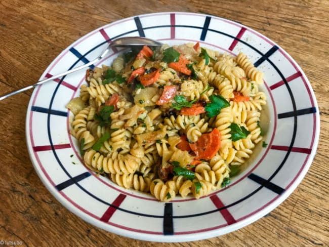 Fusilli aux légumes rôtis