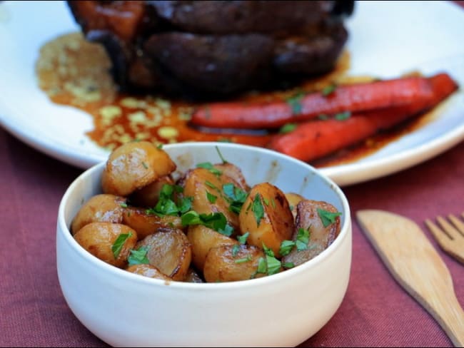 Navets caramélisés au miel et sauce soja