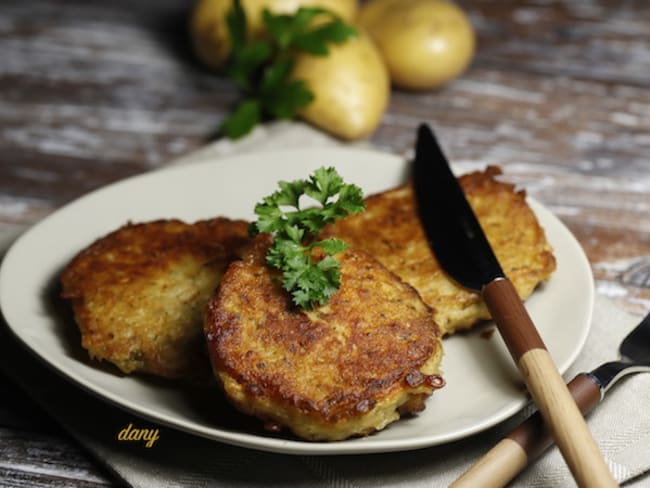 Galettes de pommes de terre aux herbes