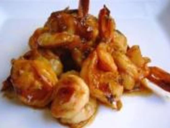 Crevettes papillons, sauce Chili