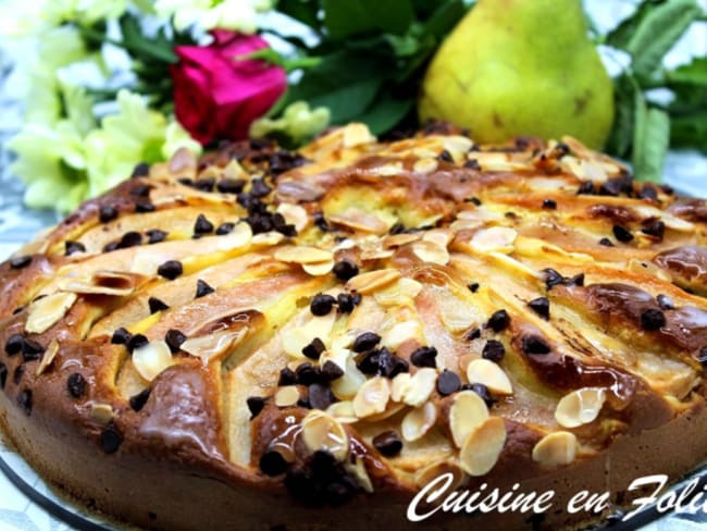 Gâteau poire chocolat