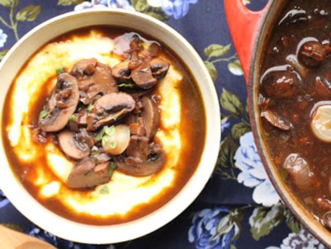 Bourguignon de champignons