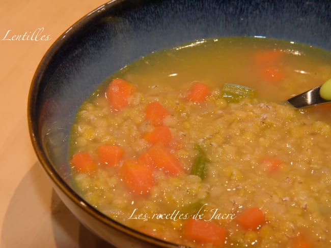 Soupe de lentilles