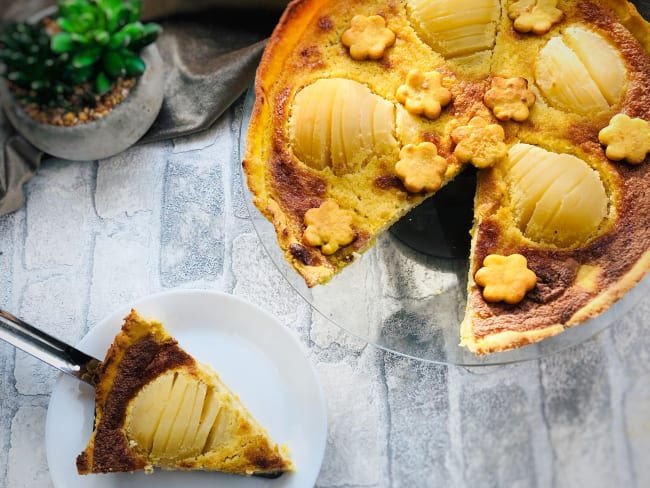 Tarte à la poire sans gluten et sans lactose