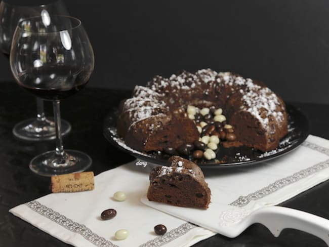 Gâteau au chocolat au vin rouge