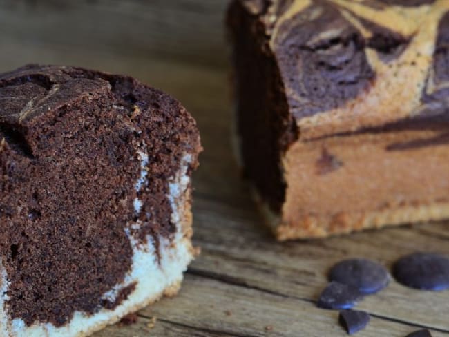 Cake marbré aux blancs d'oeufs