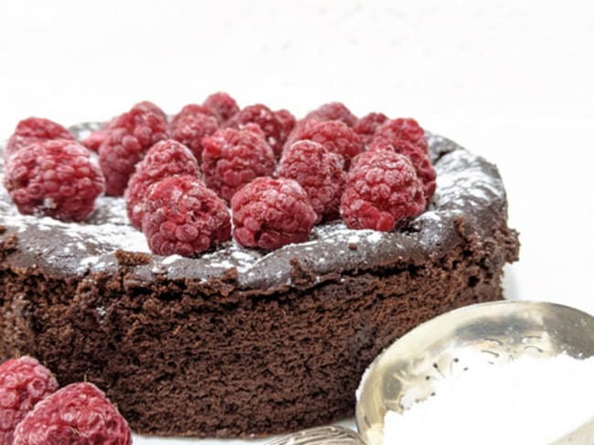 Gâteau chocolat aux framboises