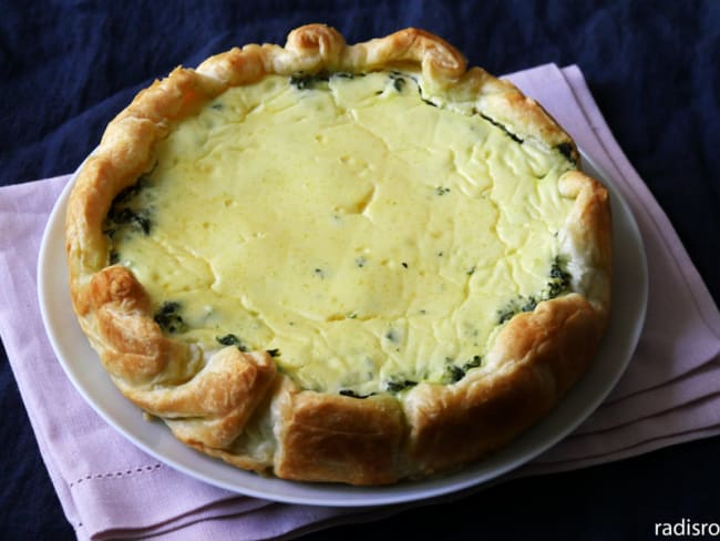 Quiche brocciu épinard