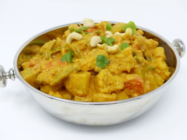Légumes Korma de la cuisine indienne