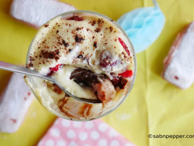 Tiramisu chocolat framboise