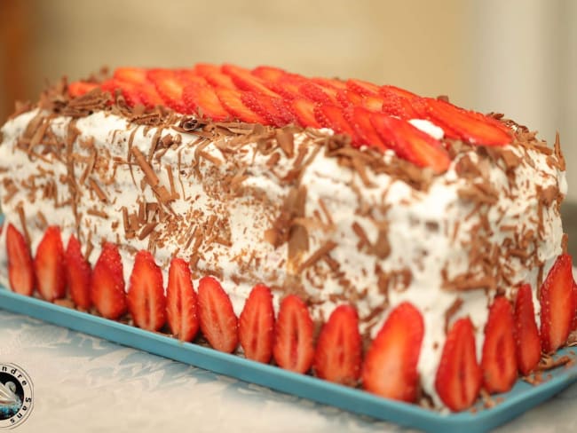 Gâteau brésilien fraises chocolat