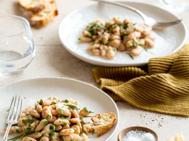 Haricots tarbais en salade