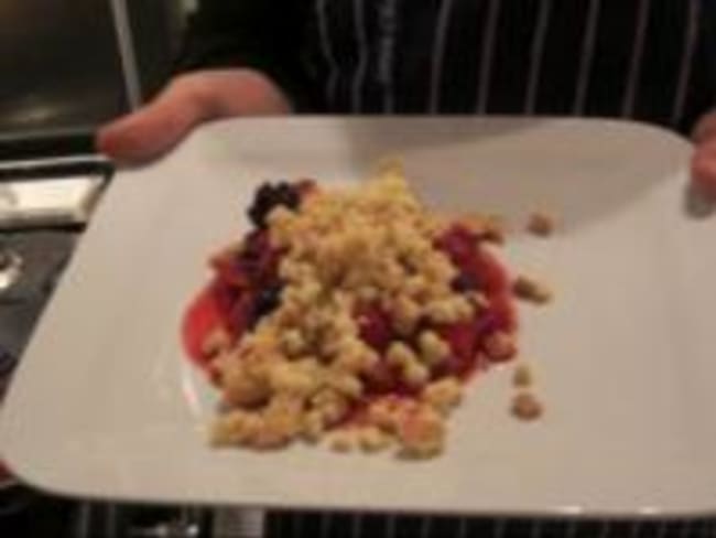 Crumble aux fruits rouges de Lara et Benoît de Madère